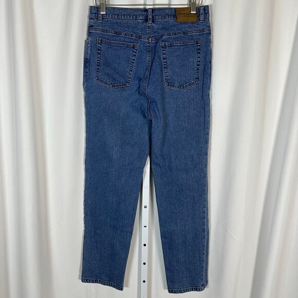 Lauren Jeans Co. Ralph Lauren Blue Denim Jeans Straight‎ Sz 12P Petite Classic - Picture 4 of 8
